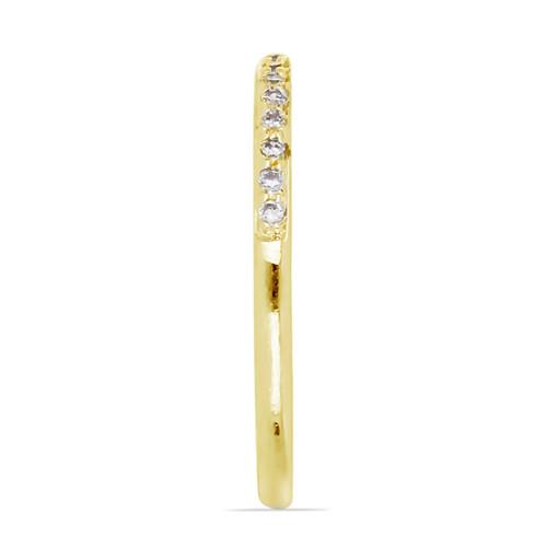 BUY NATURAL WHITE DIAMOND GEMSTONE  14K GOLD CLASSIC RING